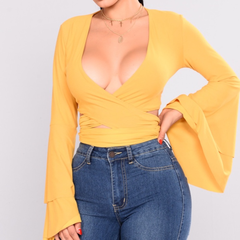 💛Cha Cha Bye Top - Mustard